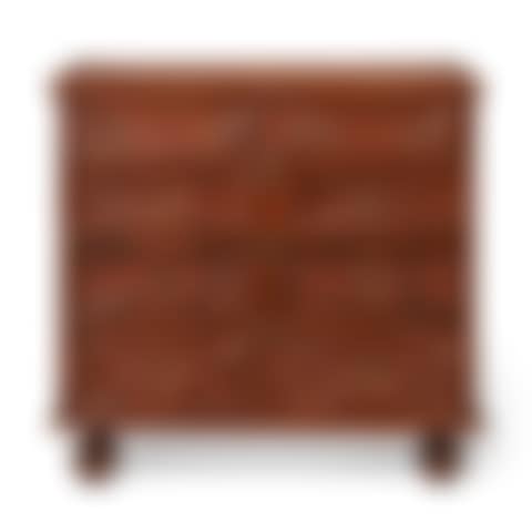 A JOINED RED-PAINTED PINE CHEST-OF-DRAWERS (preview)
