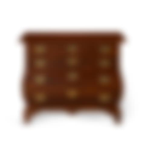 A CHIPPENDALE MAHOGANY BOMBE CHEST-OF-DRAWERS (preview)
