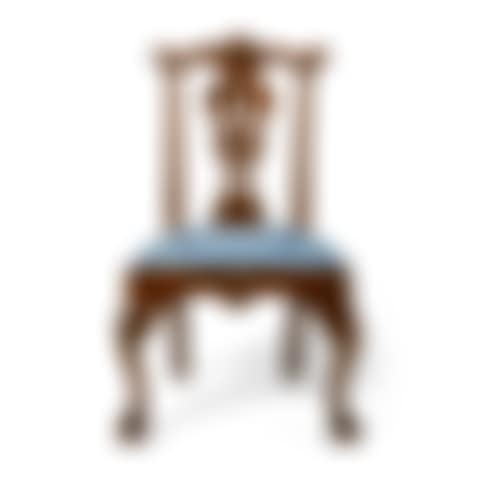 A CHIPPENDALE CARVED WALNUT SIDE CHAIR (preview)
