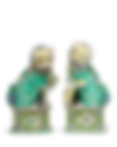 A PAIR OF CHINESE PORCELAIN FAMILLE VERTE LARGE BUDDHIST LIONS (preview)