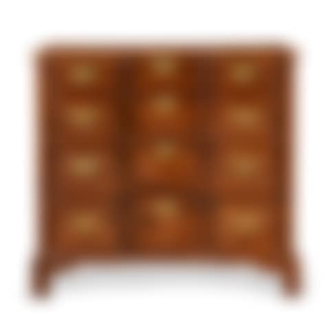 A CHIPPENDALE MAHOGANY BLOCK-FRONT CHEST-OF-DRAWERS (preview)