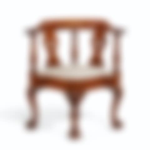 A CHIPPENDALE CARVED MAHOGANY CORNER CHAIR (preview)