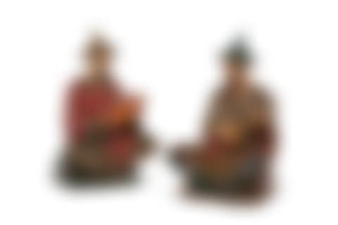 A PAIR OF POLYCHROME-PAINTED TERRACOTTA FIGURES (preview)