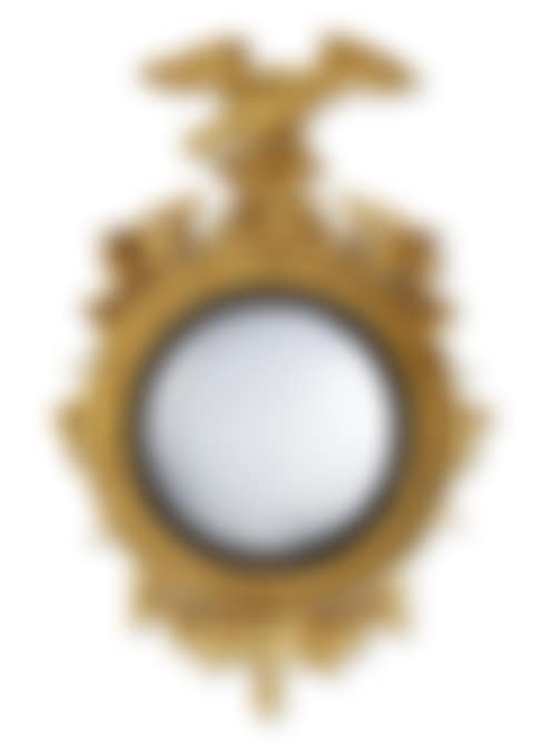A CLASSICAL EAGLE-CARVED GILTWOOD CONVEX MIRROR (preview)