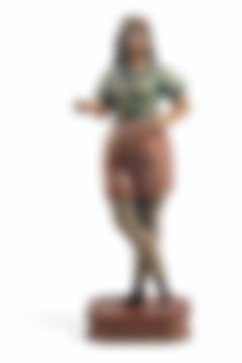 A CARVED AND POLYCHROME PAINT-DECORATED CIGAR STORE FIGURE OF A 'THEATRICAL FIGURE' (preview)