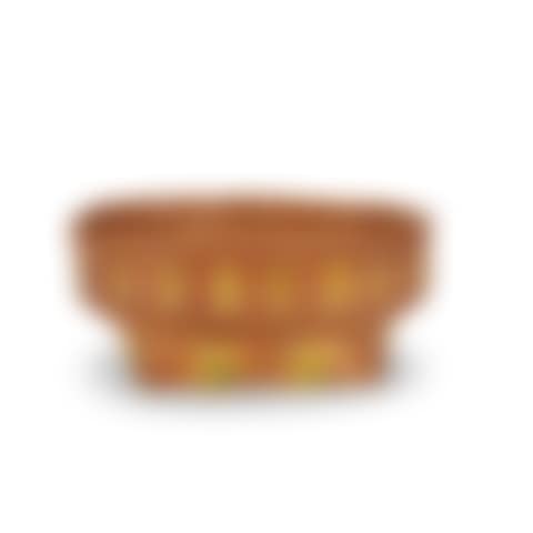 A WOVEN SPLINT THREE-COLOR 'POTATO-STAMPED' BASKET (preview)