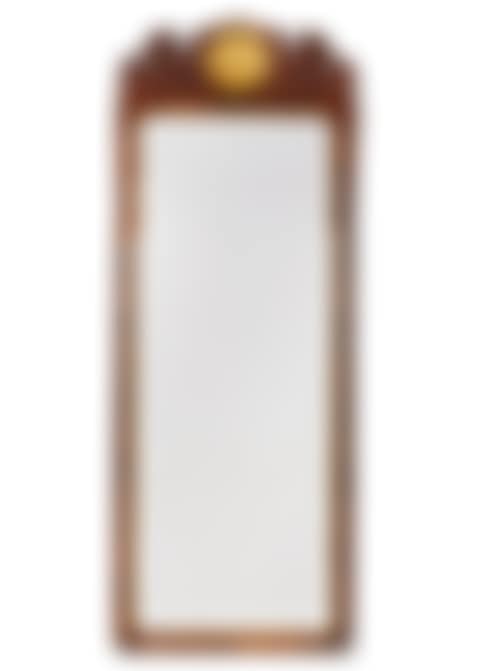 A QUEEN ANNE CARVED MAHOGANY AND PARCEL-GILT LOOKING GLASS (preview)