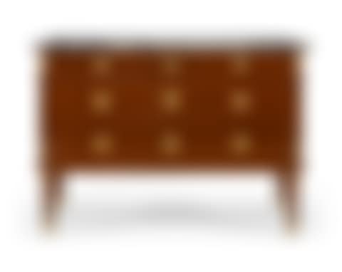 A LOUIS XVI ORMOLU-MOUNTED MAHOGANY AND PLUM PUDDING MAHOGANY ('ACAJOU MOUCHETE') COMMODE (preview)