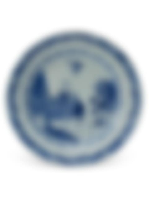 A CHINESE EXPORT PORCELAIN BLUE AND WHITE 'BURGHLEY HOUSE' DISH (preview)