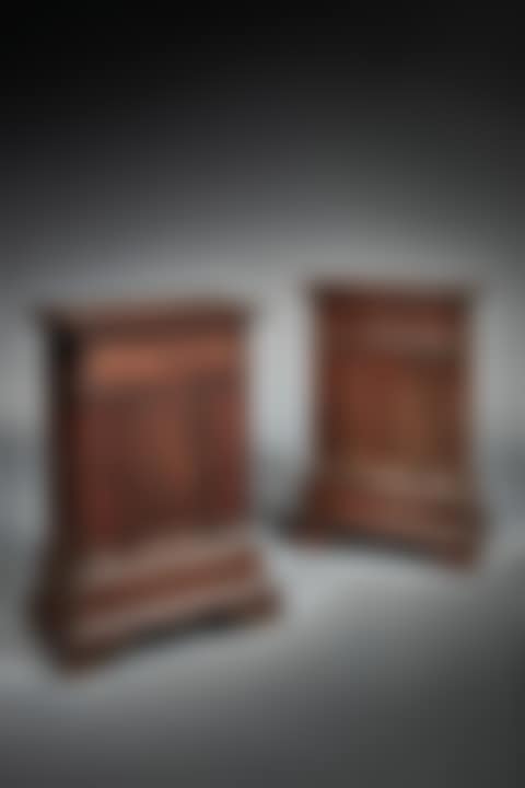 Matched pair of Italian Renaissance carved walnut one-door credenzas Late 16th Century and later (preview)