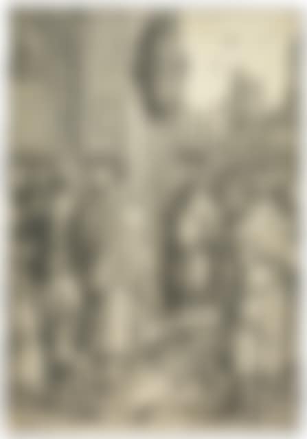 Der verspottete Virgil - The poet Virgil suspended in a basket (preview)