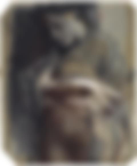 Standing naked woman with child in her arms (preview)