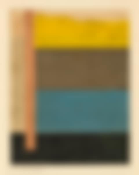 Untitled (Horizontal Yellow, Gray, Blue, Black); Merz drawing (preview)