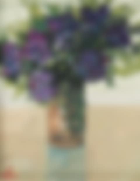 "PURPLE FLOWERS IN A VASE" (preview)
