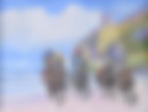 "RACING AT DOWNHILL BEACH BELOW MUSSENDEN TEMPLE" (preview)