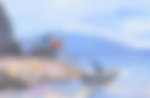 "DOWNINGS FISHERMEN NEAR THE ROCKS AT DOWNINGS BEACH" (preview)