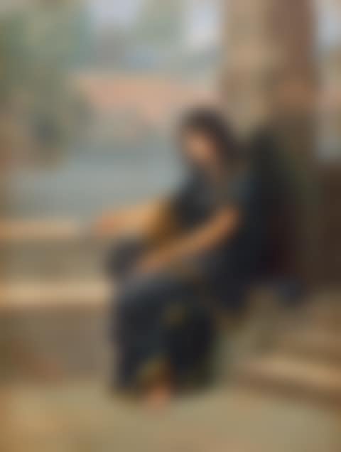 Lady Seated by a Lake (preview)