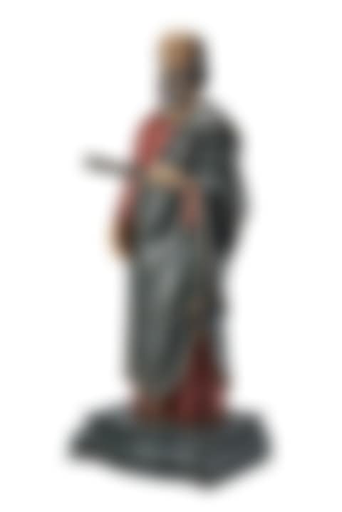 A Polychrome Carved Figure of a Christian Saint (preview)