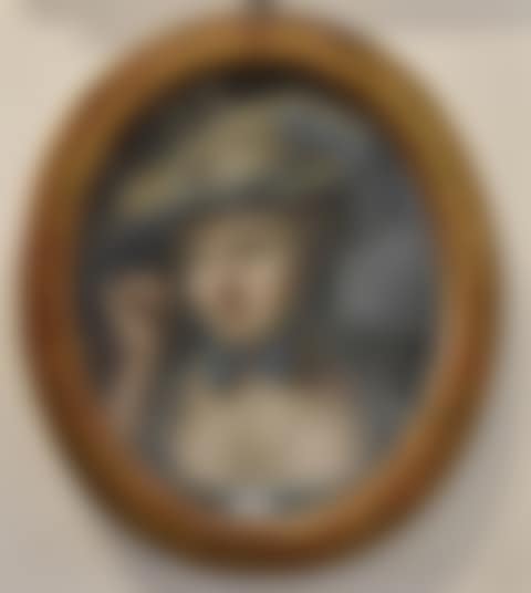Young woman in a straw hat (preview)