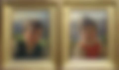 Portrait of a young boy and girl smiling (preview)