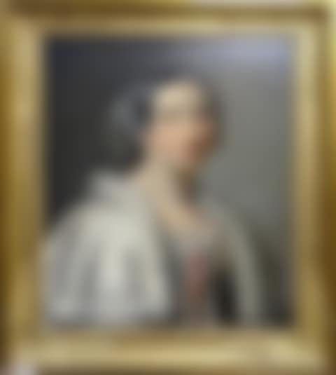 Portrait of a woman with a hat lined with fur (preview)