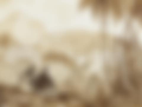 Seated couple contemplating a tropical landscape (preview)