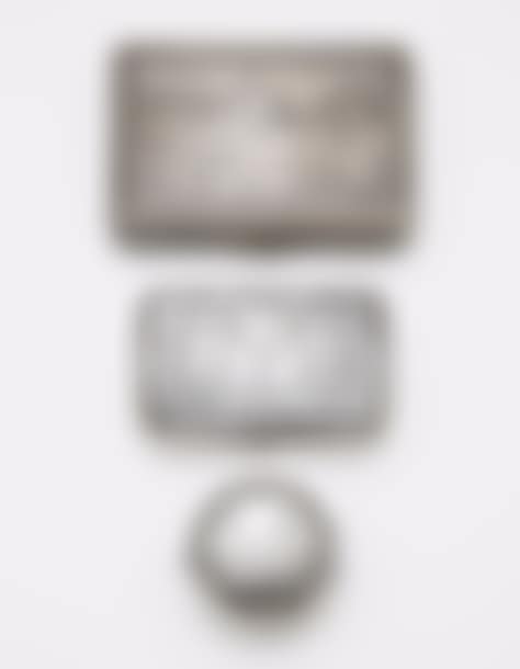 Hinged silver cigarette case decorated with Mother Armenia and a church (preview)