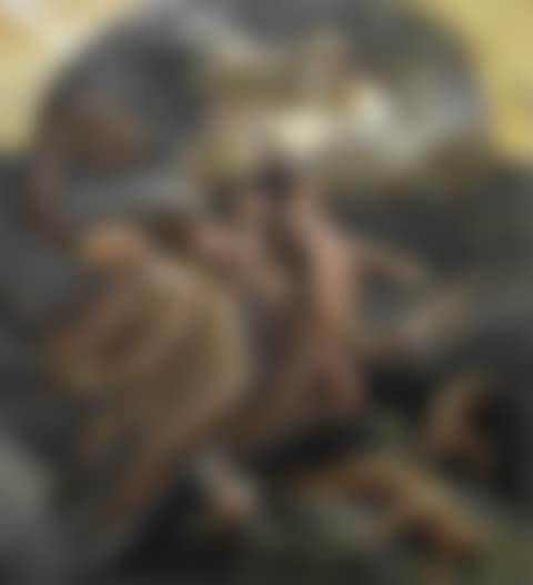 "Apocalypse" (three characters spread fire, under the gaze of God) (preview)