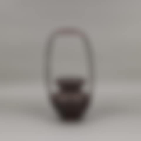 FLOWER BASKET WITH HANDLE; with bamboo vase (preview)