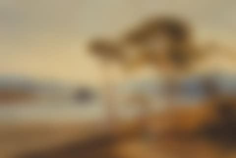 WOMAN ON A PATH BY A LAKE, CASTLE BEYOND (preview)