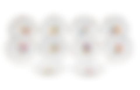 Ten Meissen Polychrome and Gilt Floral Porcelain Luncheon Plates (preview)