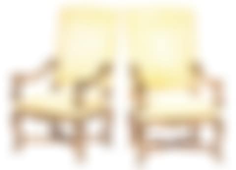 Pair of Regence Carved Giltwood Fauteuils a la Reine (preview)