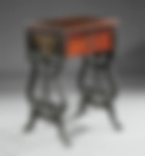 Antique American Walnut and Cast Iron Work Table (preview)
