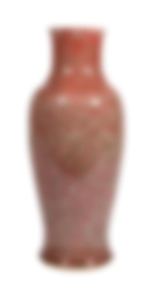 Chinese Peachbloom Glazed Porcelain Baluster Vase (preview)