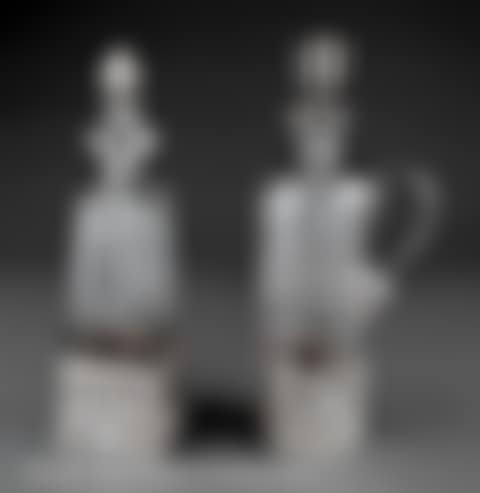 Two Etched Glass Decanters (preview)