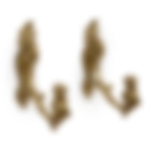 Pair of American Bronze Figural Brackets, cartouche backplate (preview)