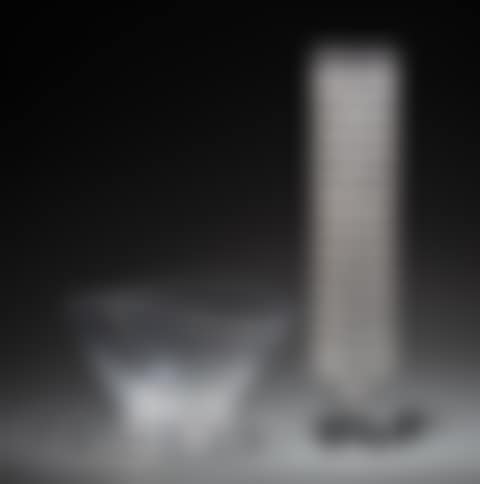 Steuben Glass Bowl with Undulating Base and a Honeycomb Vase (preview)