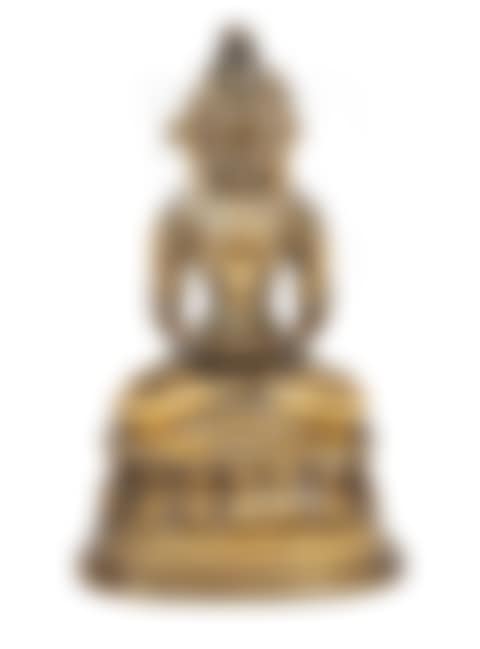 Chinese Hardstone Embellished Gilt Bronze Figure of Amitayus (preview)
