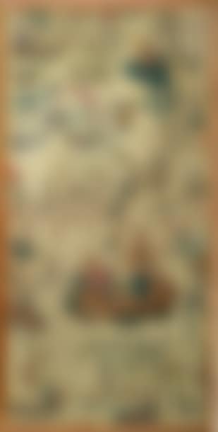 Pair of painted canvases representing polychrome animated scenes in the style of China inspired by Pillement (preview)