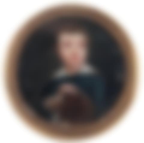 Portrait of a child with a dog (preview)