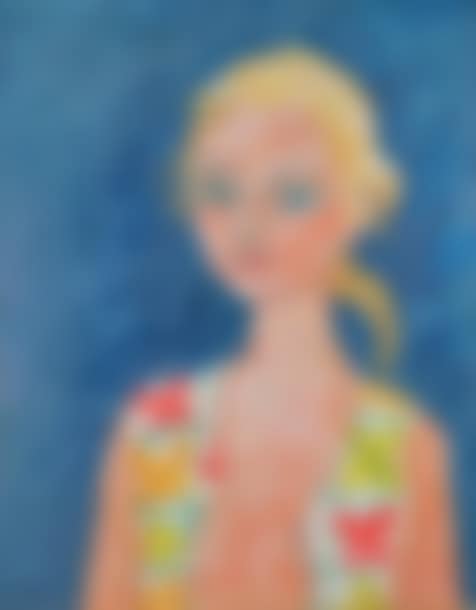 PORTRAIT OF YOUNG WOMAN WITH A PRINTED CORSAGE (preview)
