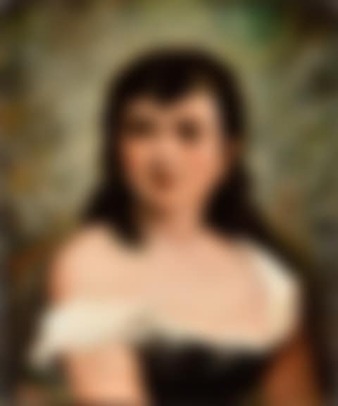 Bust of a woman with a black dress (preview)