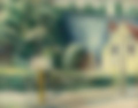 Street with blue wall (preview)