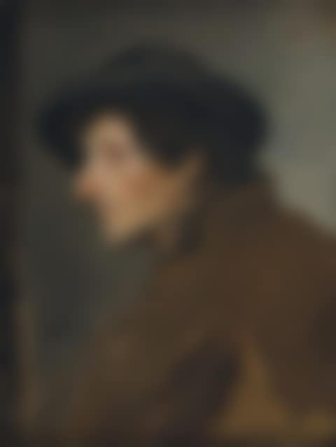 Male head, looking over left shoulder. (preview)