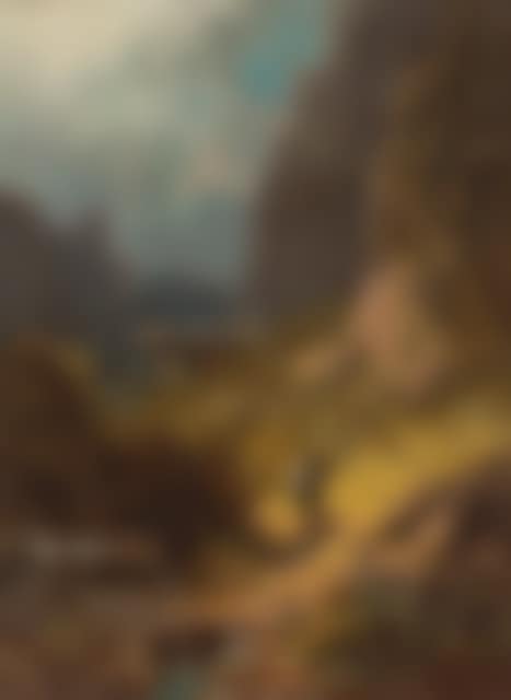 On the way to the alpine pasture, a boy in front waves to the dairymaid in the distant hut. (preview)