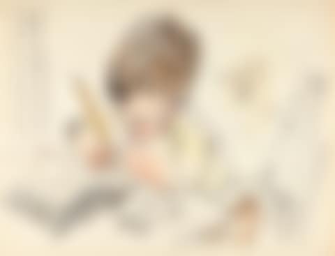 Boy drawing at the table (Martin). (preview)
