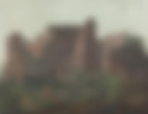Castle ruins with children playing (preview)