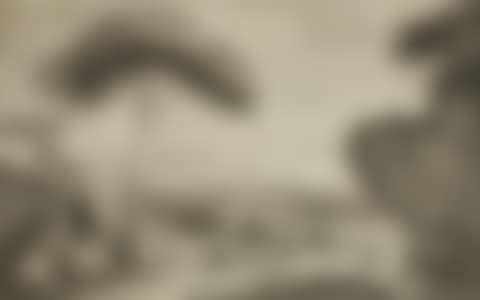Southern coastal landscape with refreshment at a rock spring searching cattle herder (preview)