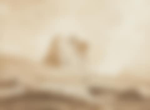 Giant Mountains landscape with a hiker (preview)
