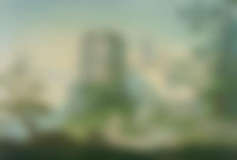 Hikers resting in front of a castle ruin. (preview)